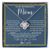 Love Knot Necklace | Personalized To My Boyfriend's Mom Necklace Thank You For Rasing The Man Boyfriends Mom Mother's Day Birthday Pendant Jewelry Customized Gift Box Message Card | teecentury