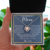 Love Knot Necklace | Personalized To My Boyfriend's Mom Necklace Thank You For Rasing The Man Boyfriends Mom Mother's Day Birthday Pendant Jewelry Customized Gift Box Message Card | teecentury