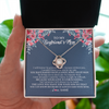 Love Knot Necklace | Personalized To My Boyfriend's Mom Necklace from Daugter I Will Forever Be Grateful Mother In Law Jewelry Birthday Wedding Christmas Customized Message Card | teecentury