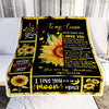 Personalized To My Cousin Blanket From Family Never Forget I Love You Sunflower Cousin Birthday Graduation Christmas Customized Bed Quilt Fleece Throw Blanket | teecentury
