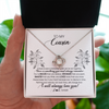 Love Knot Necklace | Personalized To My Cousin Necklace From Family Not Even Time Floral Niece Birthday Graduation Christmas Customized Message Card | teecentury