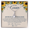Alluring Beauty Necklace | Personalized To My Cousin Necklace From Family Sunflower You Are My Sunshine Cousin Jewelry Graduation Birthday Christmas Customized Gift Box Message Card | teecentury