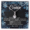 Alluring Beauty Necklace | Personalized To My Cousin Necklace From Family Whisper Back I Am The Storm Cousin Pendant Jewelry Birthday Graduation Christmas Customized Message Card | teecentury