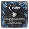 Love Knot Necklace | Personalized To My Cousin Necklace From Family Whisper Back I Am The Storm Cousin Pendant Jewelry Birthday Graduation Christmas Customized Message Card | teecentury
