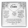 Love Knot Necklace | Personalized To My Cousin Necklace From Family You're Braver Stronger Smarter Cousin Birthday Christmas Customized Jewelry Gift Box Message Card | teecentury