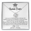Love Knot Necklace | Personalized To My Cousin Necklace Straighten Your Crown Cousin Pendant Jewelry Birthday Graduation Christmas CCustomized Gift Box Message Card | teecentury