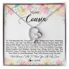 Forever Love Necklace | Personalized To My Cousin Necklace To This Beautiful Girl Cousin Pendant Jewelry Birthday Graduation Christmas CCustomized Gift Box Message Card | teecentury