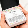 Forever Love Necklace | Personalized To My Cousin Necklace To This Beautiful Girl Cousin Pendant Jewelry Birthday Graduation Christmas CCustomized Gift Box Message Card | teecentury