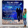 Personalized To My Dad Blanket From Daughter Grateful I Love You Dad Birthday Thanksgiving Fathers Day Christmas Customized Fleece Throw Blanket Blanket | Teecentury.com
