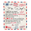 Personalized To My Dad Blanket From Daughter Son Air Mail Letter I Love You Dad Birthday Fathers Day Christmas Customized Fleece Throw Blanket | teecentury
