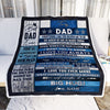 Personalized To My Dad Blanket From Daughter Son Wood Everything I Am You Helped Me To Be Dad Birthday Fathers Day Christmas Customized Fleece Blanket | teecentury