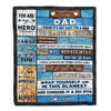 Personalized To My Dad Blanket From Daughter Son Wood It A Big Hug Be My Loving Dad Birthday Fathers Day Thanksgiving Christmas Customized Fleece Throw Blanket | teecentury