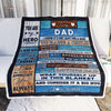 Personalized To My Dad Blanket From Daughter Son Wood It A Big Hug Be My Loving Dad Birthday Fathers Day Thanksgiving Christmas Customized Fleece Throw Blanket | teecentury