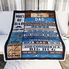Personalized To My Dad Blanket From Daughter Son Wood Thank You For Being My Dad Fathers Day Birthday Christmas Customized Bed Fleece Throw Blanket | teecentury