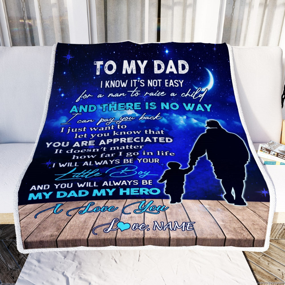 Personalized To My Dad Blanket From Son Grateful I Love You Dad Birthday Thanksgiving Fathers Day Christmas Customized Fleece Throw Blanket Blanket | Teecentury.com
