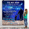 Personalized To My Dad Blanket From Son Grateful I Love You Dad Birthday Thanksgiving Fathers Day Christmas Customized Fleece Throw Blanket Blanket | Teecentury.com