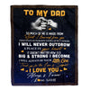 Personalized To My Dad Blanket From Son Little Boy Thank You For The Love Support I Love You Dad Father's Day Birthday Christmas Customized Fleece Blanket Blanket | Teecentury.com