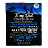 Personalized To My Dad Blanket from Daughter Kids I Love You Always Forever Dad Father's Day Birthday Thanksgiving Christmas Customized Fleece Blanket Blanket | Teecentury.com