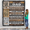 Personalized To My Dad Blanket from Daughter Son Wood Thank you For Love And Support Dad Fathers Day Birthday Christmas Customized Bed Fleece Throw Blanket | teecentury