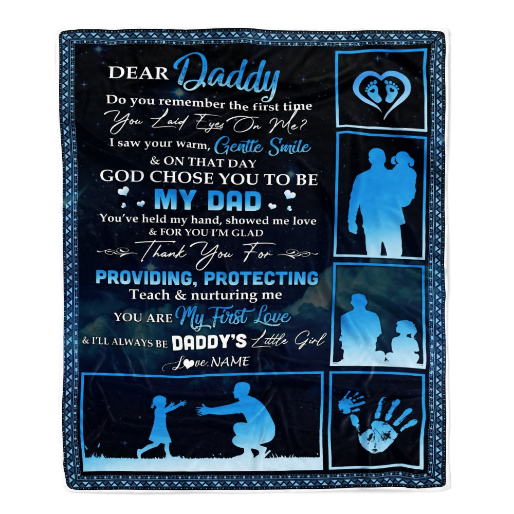 Personalized To My Dad Blanket from Daughter Thank You I'll Always Be Daddy's Little Girl Dad Father's Day Birthday Christmas Customized Fleece Blanket Blanket | Teecentury.com