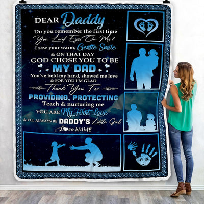Personalized To My Dad Blanket from Daughter Thank You I'll Always Be Daddy's Little Girl Dad Father's Day Birthday Christmas Customized Fleece Blanket Blanket | Teecentury.com