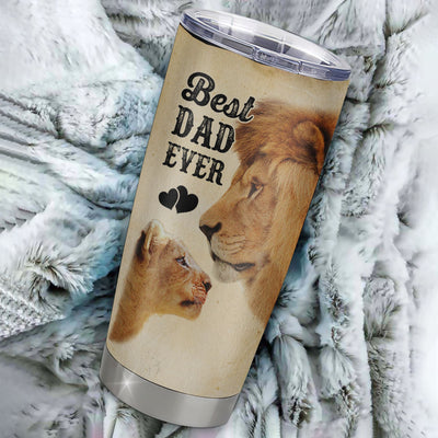 Personalized To My Dad From Daughter Stainless Steel Tumbler Cup  I Know It’s Not Easy For A Man To Raise A Child Lion Dad Fathers Day Birthday Christmas Travel Mug | teecentury