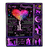 Personalized To My Daughter Blanket For Daughter From Mom Airmail Letter Kiss Hug I Love You Daughter Birthday Christmas Customized Fleece Blanket Blanket | Teecentury.com