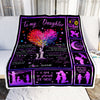 Personalized To My Daughter Blanket For Daughter From Mom Airmail Letter Kiss Hug I Love You Daughter Birthday Christmas Customized Fleece Blanket Blanket | Teecentury.com