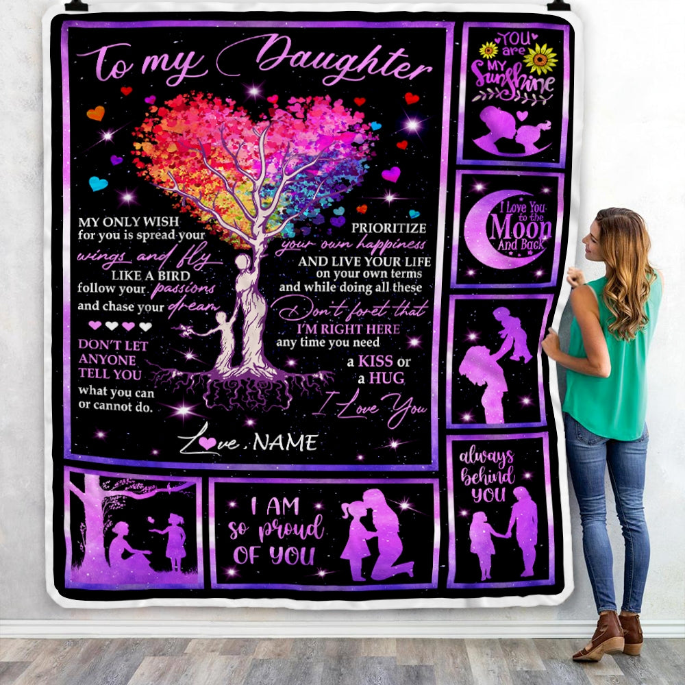 Personalized To My Daughter Blanket For Daughter From Mom Airmail Lett Teecentury