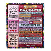 Personalized To My Daughter Blanket From Mom Dad Believe In Yourself Awesome Pink Wood Daughter Birthday Graduation Christmas Customized Fleece Blanket Blanket | Teecentury.com