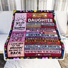 Personalized To My Daughter Blanket From Mom Dad Believe In Yourself Awesome Pink Wood Daughter Birthday Graduation Christmas Customized Fleece Blanket Blanket | Teecentury.com
