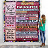 Personalized To My Daughter Blanket From Mom Dad Believe In Yourself Awesome Pink Wood Daughter Birthday Graduation Christmas Customized Fleece Blanket Blanket | Teecentury.com