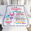 Personalized To My Daughter Blanket From Mom Dad Butterfly I Huggest This Soft Blanket Daughter Birthday Graduation Christmas Bed Quilt Fleece Throw Blanket Blanket | Teecentury.com