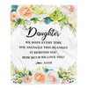 Personalized To My Daughter Blanket From Mom Dad How Much We Love You Flower Daughter Birthday Graduation Christmas Customized Fleece Throw Blanket | teecentury