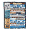 Personalized To My Daughter Blanket From Mom Dad I Love You Wood Daughter Birthday Christmas Thanksgiving Graduation Customized Fleece Blanket Blanket | Teecentury.com