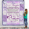 Personalized To My Daughter Blanket From Mom Dad Love You Are My Sunshine Flower Purple Daughter Birthday Christmas Thanksgiving Customized Fleece Blanket Blanket | Teecentury.com