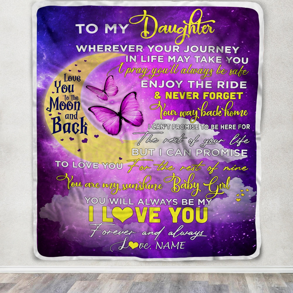 Customized] To my Mom Love you Daughter BLANKET