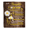 Personalized To My Daughter Blanket From Mom Mother Dad Never Forget I Love You Daisy Daughter Birthday Graduation Christmas Customized Fleece Throw Blanket | teecentury
