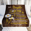 Personalized To My Daughter Blanket From Mom Mother Dad Never Forget I Love You Daisy Daughter Birthday Graduation Christmas Customized Fleece Throw Blanket | teecentury