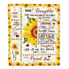 Personalized To My Daughter Blanket Love From Mom Sunflower With All My Love Forever Daughter Birthday Christmas Gift Customized Fleece Blanket Blanket | Teecentury.com