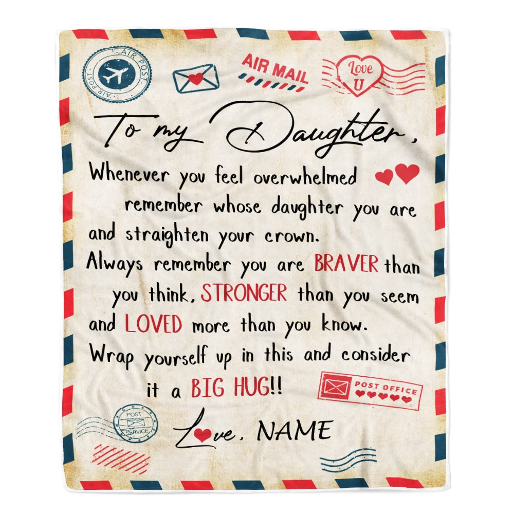 Gifts for Mom, Personalized Mom Blanket, Letter to Mom with Your