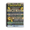 Personalized To My Daughter Canvas From Mom Dad Always Remember How Much I Love You Wood Sunflower Daughter Birthday Custom Wall Art Print Home Decor Framed Canvas Canvas | Teecentury.com