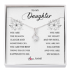 Alluring Beauty Necklace | Personalized To My Daughter From Mom Dad You Are My Heart My And My Sould Daughter Jewelry Birthday Graduation Christmas Customized Gift Box Message Card | teecentury