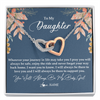 Interlocking Hearts Necklace | Personalized To My Daughter From Mom Dad You Will Always Be My Baby Girl Daughter Jewelry Birthday Graduation Christmas Customized Gift Box Message Card | teecentury