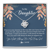Love Knot Necklace | Personalized To My Daughter From Mom Dad You Will Always Be My Baby Girl Daughter Jewelry Birthday Graduation Christmas Customized Gift Box Message Card | teecentury