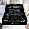 Personalized To My Daughter I Love You Forever From Mom Dad Daughter Birthday Christmas Thanksgiving Graduation Customized Fleece Blanket Blanket | Teecentury.com