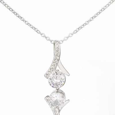 Alluring Beauty Necklace | Personalized To My Daughter In Law Necklace from Mother In Law I Will Forever Love You Daughter In Law Jewelry Birthday Wedding Day Customized Message Card | teecentury