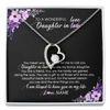 Forever Love Necklace | Personalized To My Daughter In Law Necklace from Mother In Law You Are My Bonus Daughter Jewelry Birthday Wedding Day Christmas Customized Message Card | teecentury