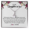 Alluring Beauty Necklace | Personalized To My Daughter In Law Necklace from Stepmom Stepmother You're More Than Just A Daughter In Law Birthday Jewelry Customized Gift Box Message Card | teecentury