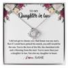 Love Knot Necklace | Personalized To My Daughter In Law Necklace from Stepmom Stepmother You're More Than Just A Daughter In Law Birthday Jewelry Customized Gift Box Message Card | teecentury